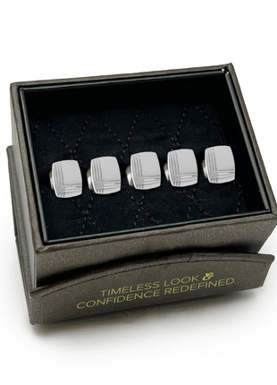 Sterling Silver Tartan Plaid 5-Studs