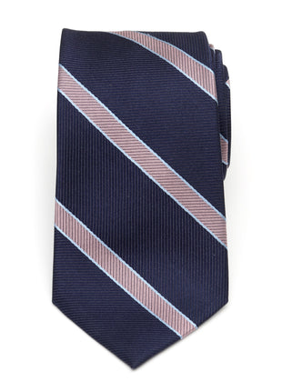 The Travis Tie (Navy Pink Stripe Men's Tie)
