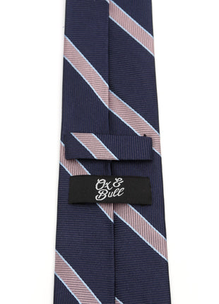 The Travis Tie (Navy Pink Stripe Men's Tie)