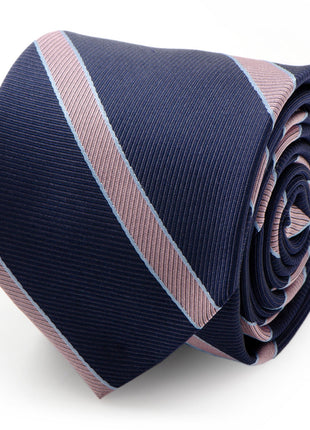 The Travis Tie (Navy Pink Stripe Men's Tie)