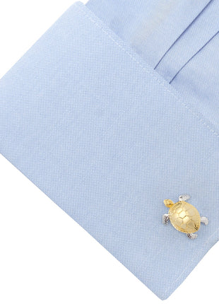 Turtle Movement 3D Cufflinks