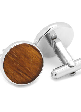 Stainless Steel Wood Cufflinks