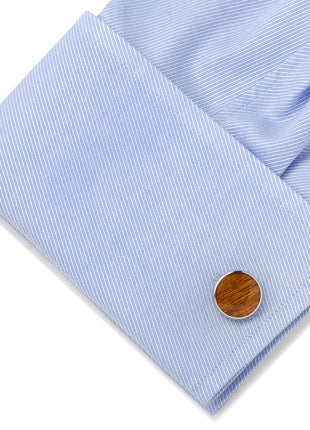 Stainless Steel Wood Cufflinks