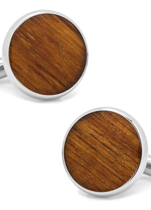 Stainless Steel Wood Cufflinks