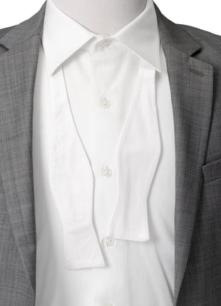 White Silk Self Bow Tie