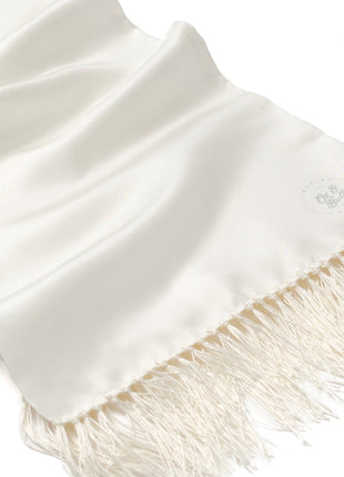 White Silk Tuxedo Scarf