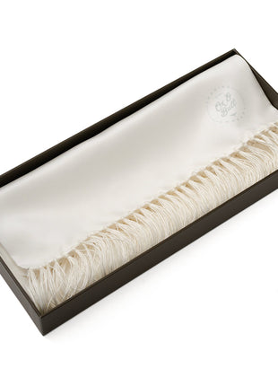 White Silk Tuxedo Scarf