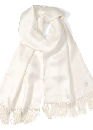 White Silk Tuxedo Scarf