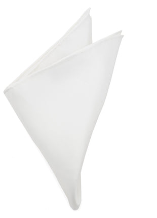 White Silk Pocket Square