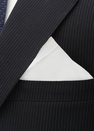 White Silk Pocket Square