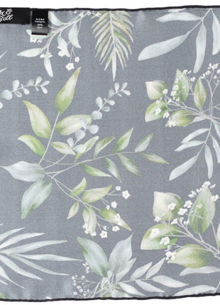Leaf Watercolor Black Pocket Square