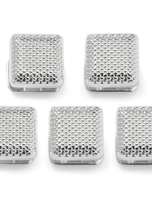 Silver Textured Square Studs