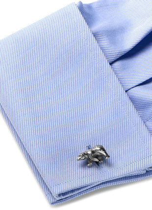 Sterling Silver Bear Cufflinks
