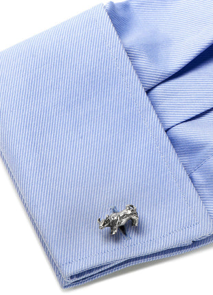Sterling Silver Bull Cufflinks