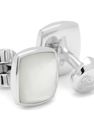 Sterling Silver Classic Cushion Mother of Pearl Cufflinks