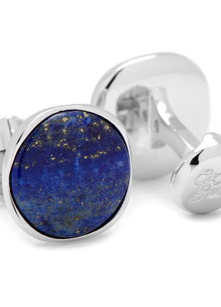 Sterling Silver Classic Formal Lapis Cufflinks