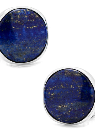 Sterling Silver Classic Formal Lapis 5-Stud Set