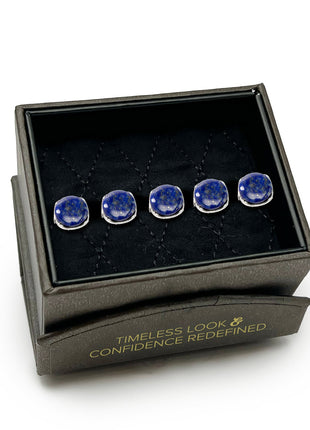 Sterling Silver Classic Formal Lapis 5-Studs