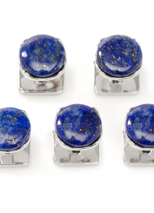 Sterling Silver Classic Formal Lapis 5-Studs