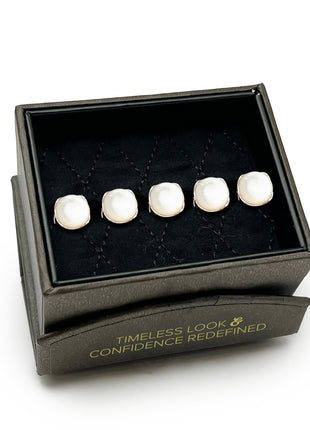Sterling Silver Classic Formal Mother of Pearl 5-Studs