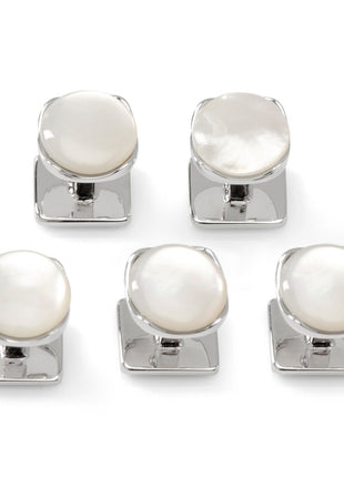 Sterling Silver Classic Formal Mother of Pearl 5-Studs