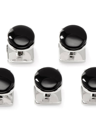Sterling Silver Classic Formal Onyx 5-Stud Set