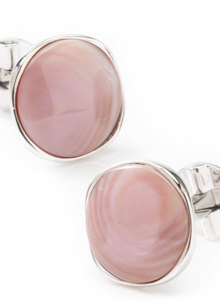 Sterling Silver Classic Formal Pink Mother of Pearl 5-Stud Set
