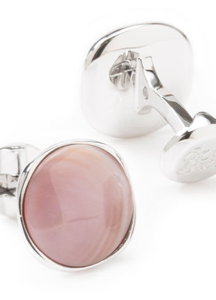 Sterling Silver Classic Formal Pink Mother of Pearl 5-Stud Set