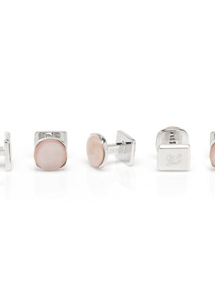 Sterling Silver Classic Formal Pink Mother of Pearl 5-Studs