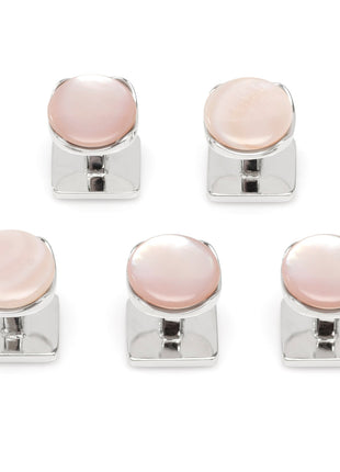Sterling Silver Classic Formal Pink Mother of Pearl 5-Studs