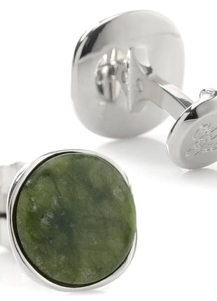 Seraphinite Stone Sterling Silver Cufflinks