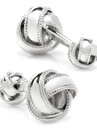 Sterling Silver Braided Knot Cufflinks