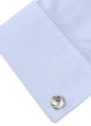Sterling Silver Braided Knot Cufflinks