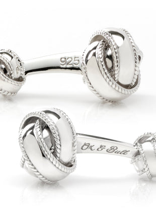 Sterling Silver Braided Knot Cufflinks