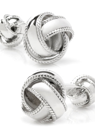 Sterling Silver Braided Knot Cufflinks