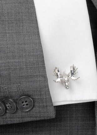 Antique Sterling Silver Moose Cufflinks
