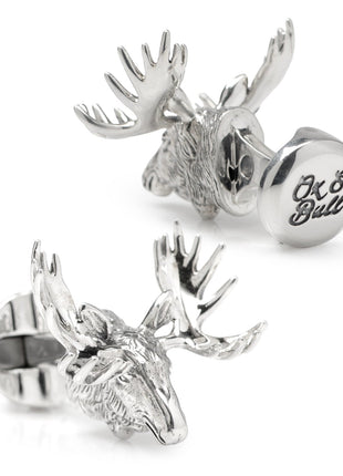 Antique Sterling Silver Moose Cufflinks