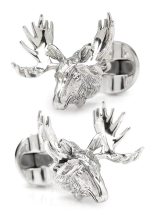 Antique Sterling Silver Moose Cufflinks