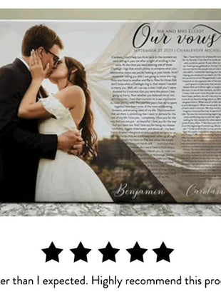 Our Vows Anniversary Gift For Her Or Him