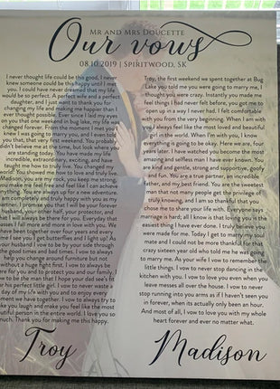 Our Vows Anniversary Gift For Her Or Him