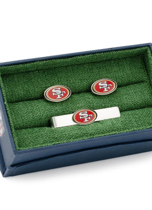 NFL San Francisco 49er's Cufflinks and Tie Bar Gift Set