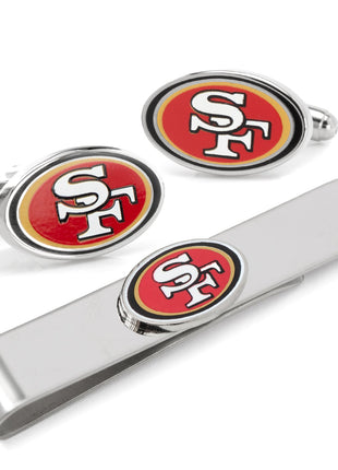 NFL San Francisco 49er's Cufflinks and Tie Bar Gift Set