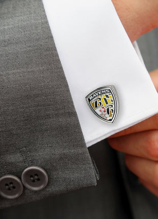 NFL Baltimore Ravens Shield Cufflinks