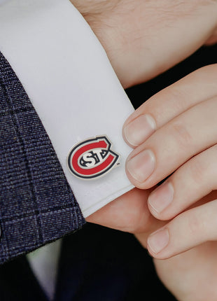 NCAA St. Cloud State Husky Mascot Cufflinks