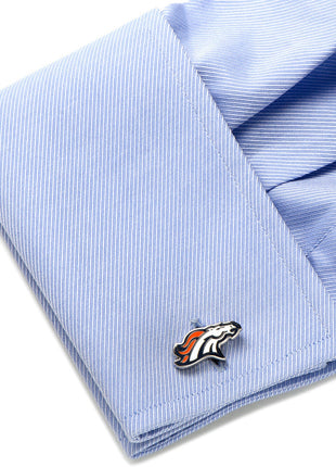 NFL Denver Broncos Cufflinks and Tie Bar Gift Set