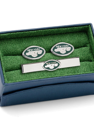 NFL New York Jets Cufflinks & Tie Bar Gift Set