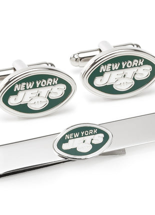 NFL New York Jets Cufflinks & Tie Bar Gift Set