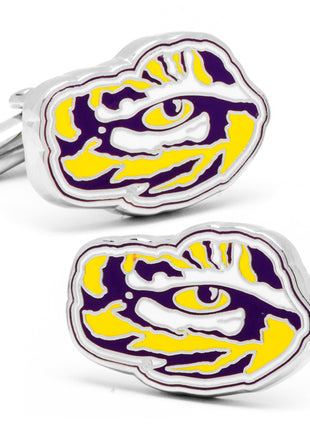NCAA LSU Tiger's Eye Cufflinks