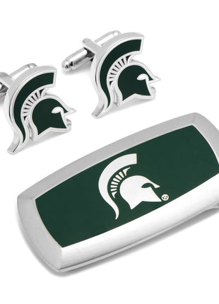 NCAA Michigan State Spartans Cufflinks and Cushion Money Clip Set