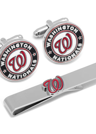 MLB Washington Nationals Cufflinks and Tie Bar Gift Set